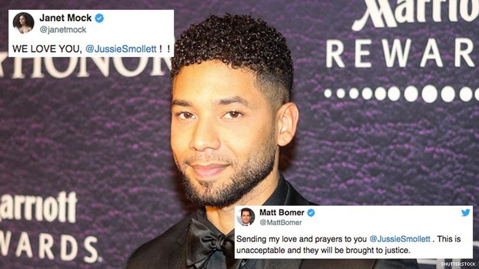 Celebs Send Love to Jussie Smollett After His Homophobic Attack