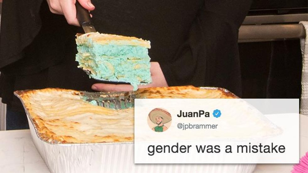 Gender Reveal Lasagna Is Apparently a Thing & People Are Roasting It