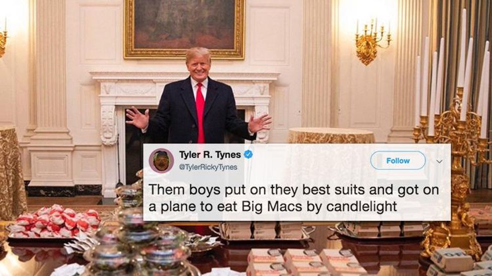 Trump Is Getting Roasted Over White House Fast Food Feast