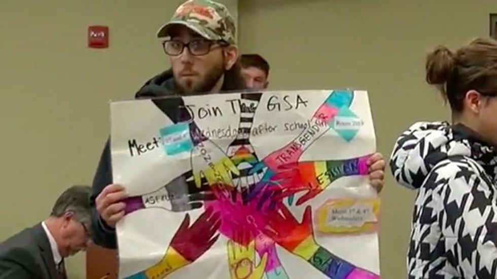 Angry Dad Steals GSA Poster From Daughter's School