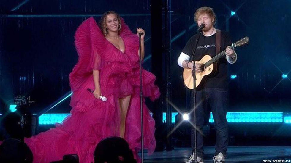 Beyoncé & Ed Sheeran's Stage Outfits Ignite Gender Standards Debate