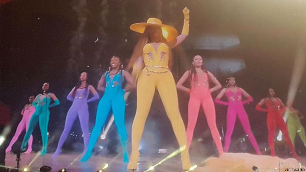Beyoncé & Her Backup Dancers Get in 'Formation' of a Human Pride Flag