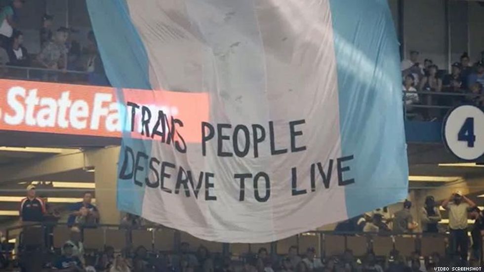 'Trans People Deserve to Live' Reads Banner Unfurled at World Series