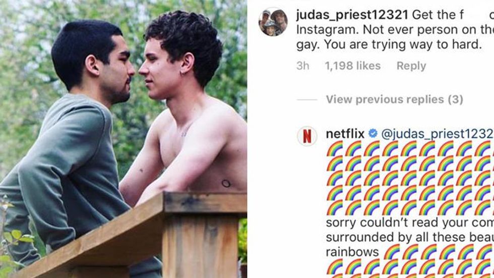 Netflix Claps Back at Homophobic Trolls Heckling 'Elite's' Gay Romance