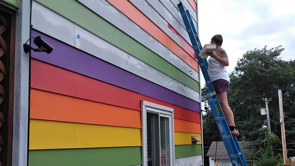 Lesbian Couple Paints Their House Rainbow to Troll Homophobic Neighbor