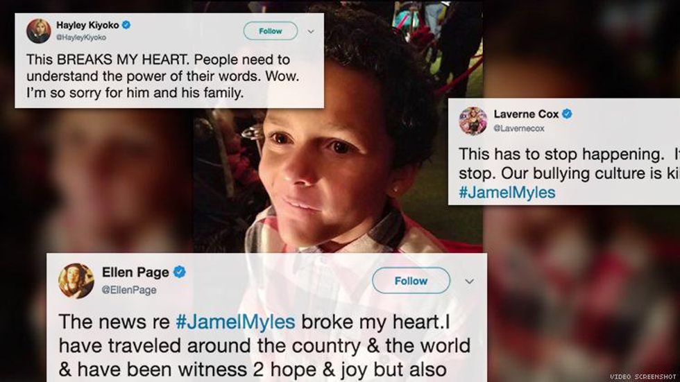 Ellen Page, Laverne Cox, & More Mourn Gay 9-Year-Old Who Took His Life