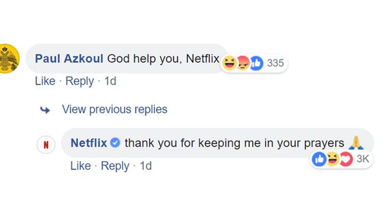 <p>Netflix Clapping Back at Homophobic Hecklers Is Hilariously Perfect</p>