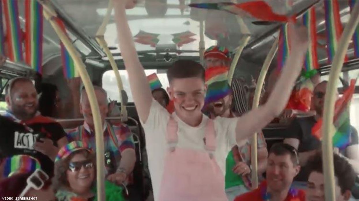 <p>These Fathers Surprised Their LGBTQ Teens with a Party Bus to Pride</p>