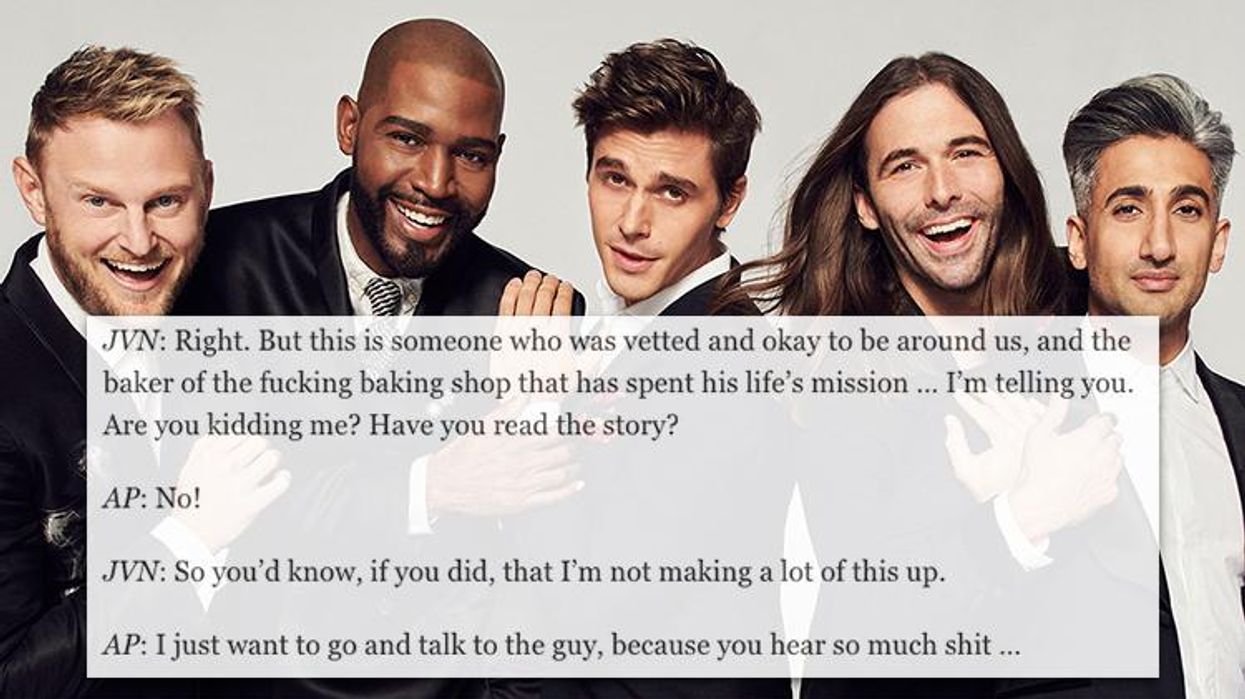 <p>The Fab 5 Argue About Making Over the Masterpiece Cakeshop Baker</p>