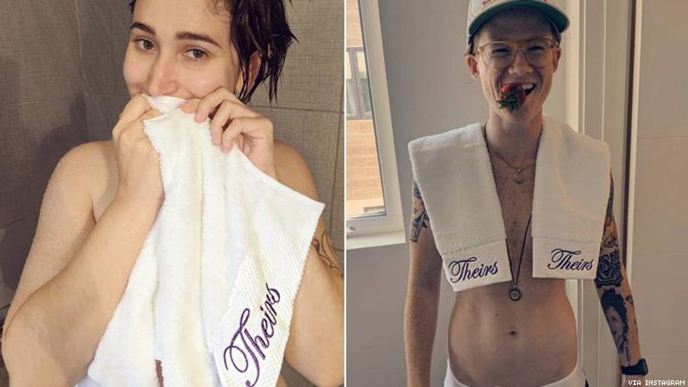 There Are Now 'Theirs & Theirs' Towels for Non-binary Couples and We Want Them NOW
