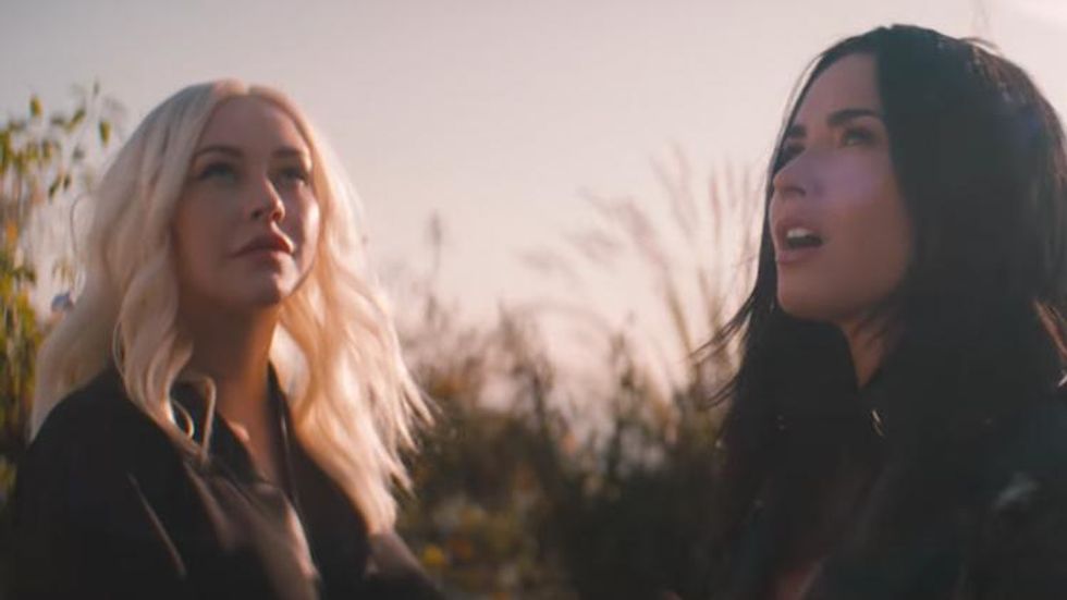 Christina Aguilera & Demi Lovato Refuse to 'Fall In Line' in Empowering New Music Video