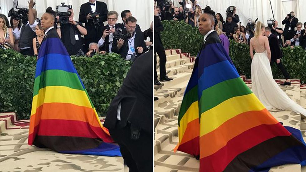 Lena Waithe Wore a Rainbow Cape to the Met Gala and We're LIVING