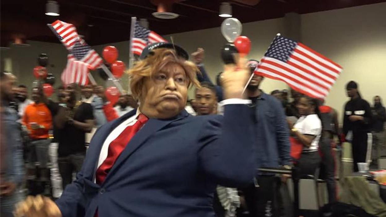 <p>Watch Donald Trump Slay the Haus Down Boots in a Supervillain-Themed Vogue Ball</p>