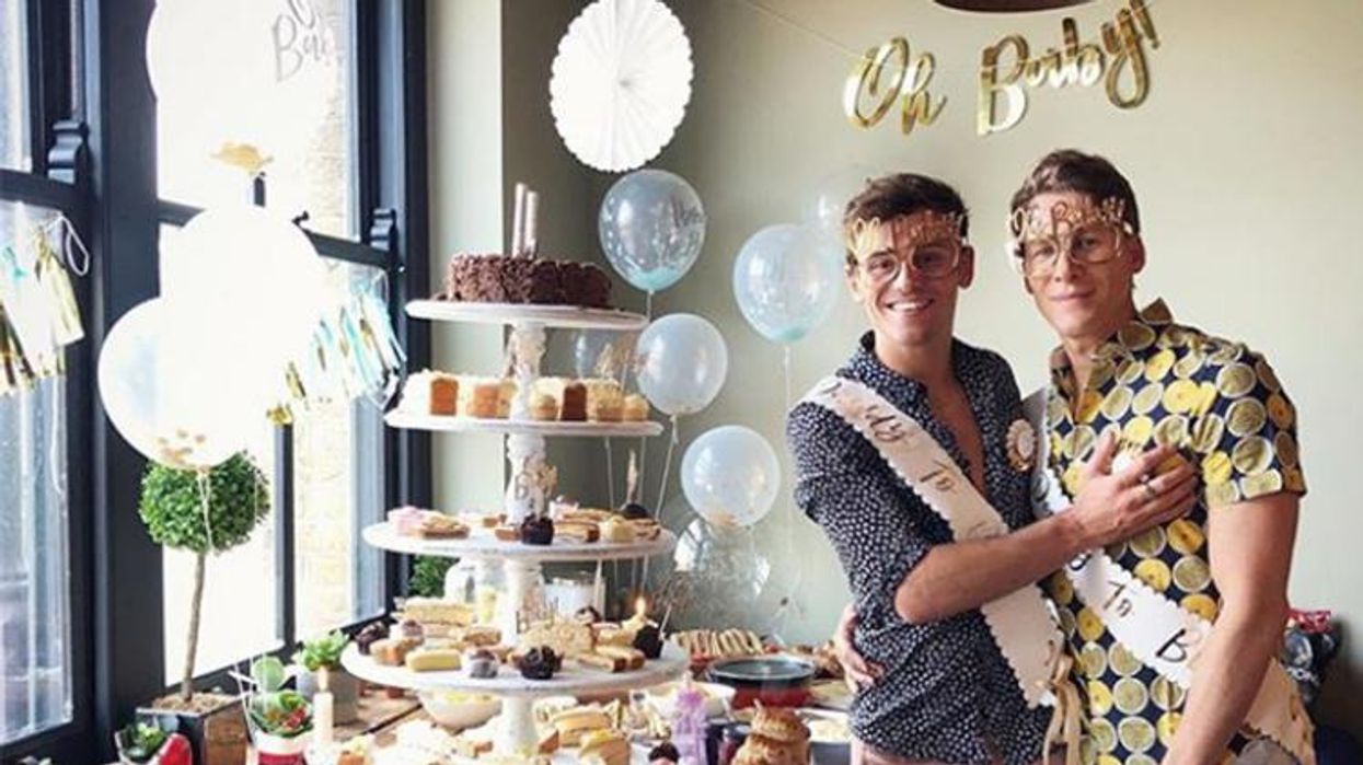 <p>Tom Daley & Dustin Lance Black Threw a Baby Shower (and We Wish We Were Invited)</p>