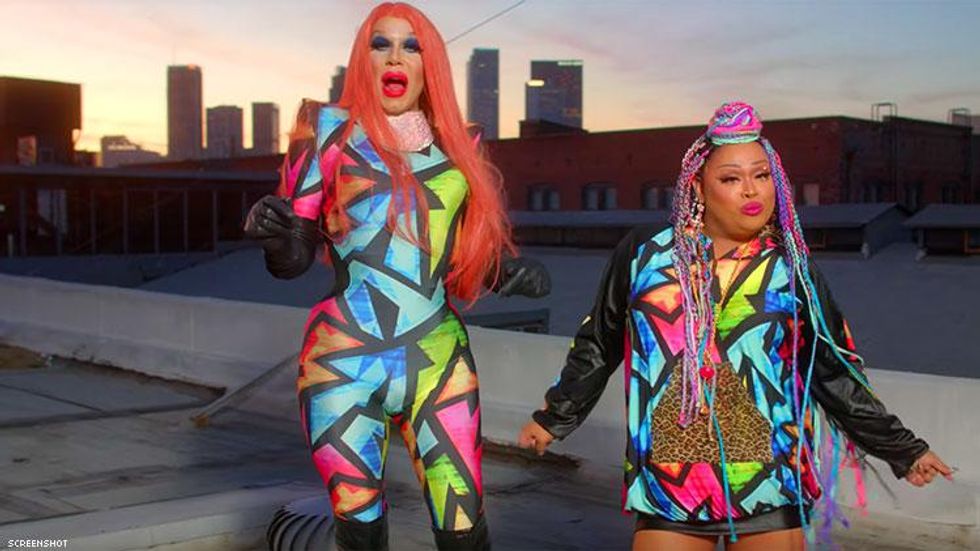We're Obsessed with Jiggly Caliente & Sharon Needles' New Bop 'I Don’t Give A F#ck'