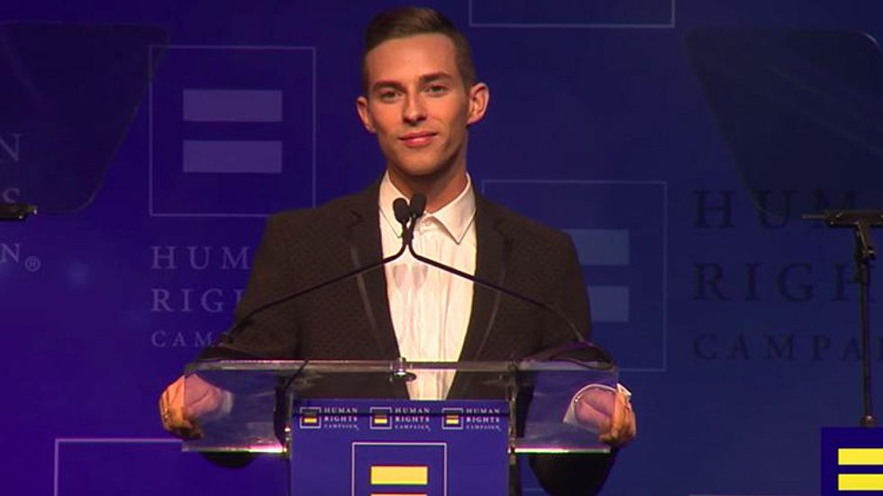 Adam Rippon Speaks of Overcoming Fear & Becoming a Role Model at HRC Gala