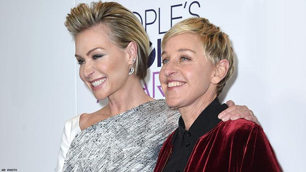 Ellen DeGeneres & Portia De Rossi Share a Birthday Kiss!