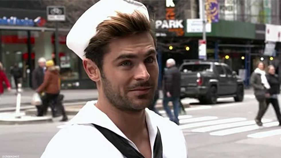 Zac Efron Singing in the Streets in a Sailor Uniform Is the Best Thing Ever