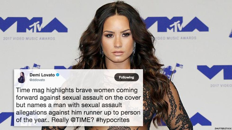 Demi Lovato Blasts 'TIME' for Naming Trump 'Person of the Year' Runner-Up to Sexual Assault Survivors
