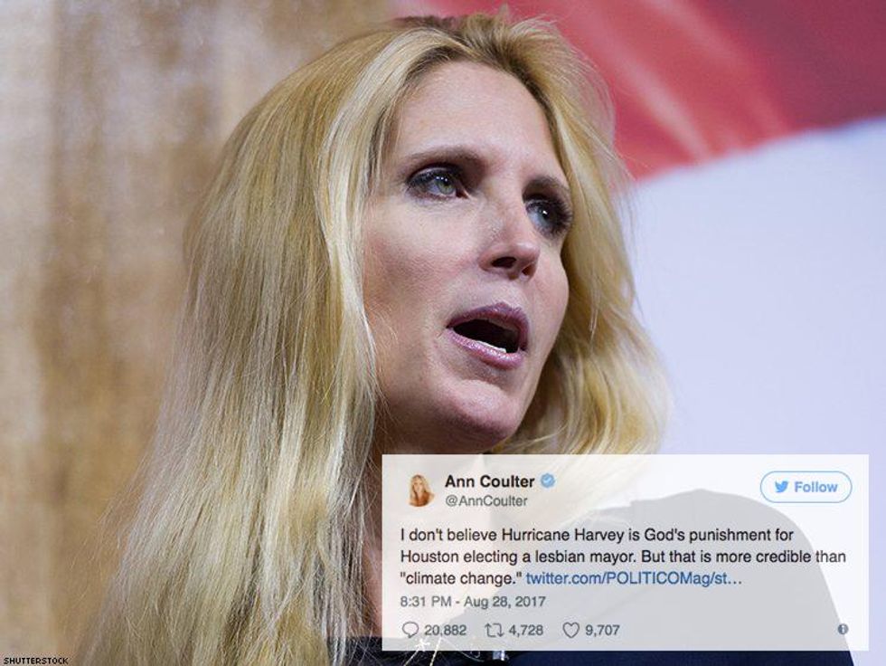 Twitter Had the Best Responses to Ann Coulter's Ridiculous Hurricane Harvey Tweet