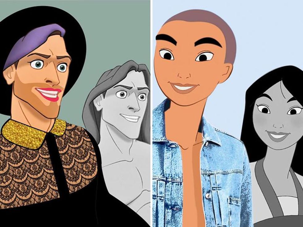 This Artist Reimagined Disney Characters as Transgender to Explore Powerful  New Perspectives