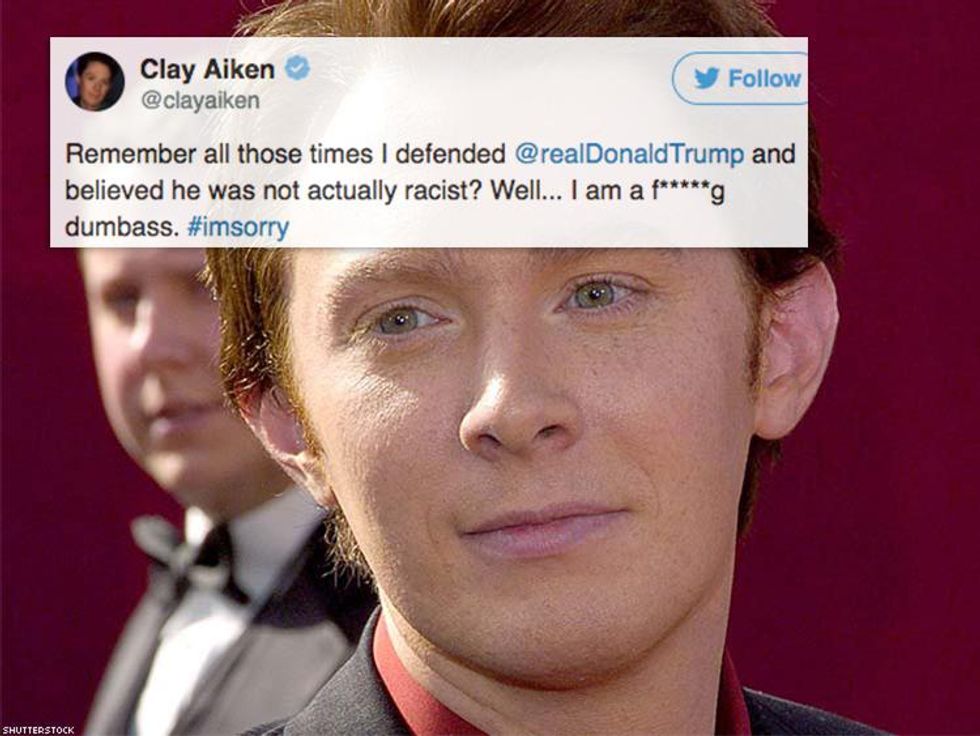 Clay Aiken Apologizes for Ever Defending Donald Trump's Racism