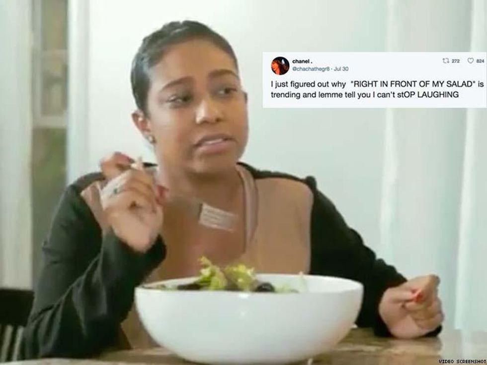 'Right in Front of My Salad' Is The Internet's Newest Meme