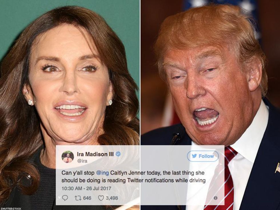 Twitter Hilariously Dragged Caitlyn Jenner After She Tweeted About Trump's Trans Military Ban