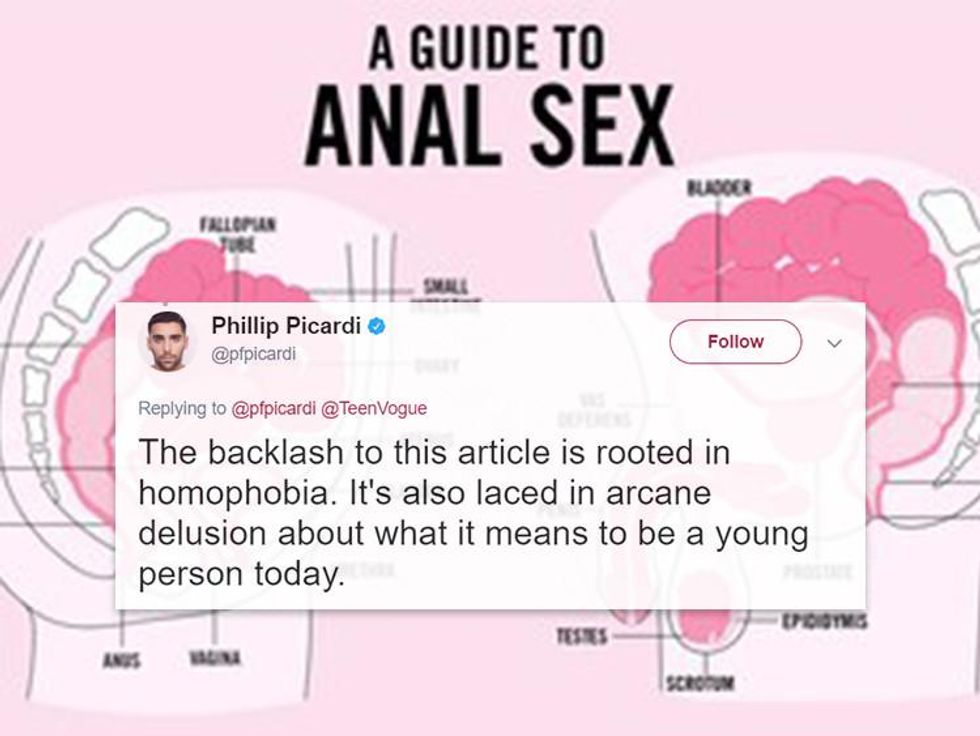 Teen Vogue Editor Perfectly Responds to Homophobic Anal Sex Ed Backlash