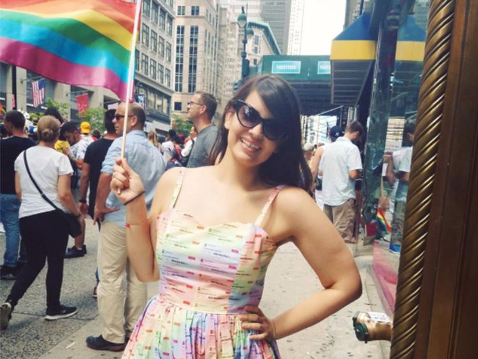 The Internet Is Obsessed with This Girl's Pride Dress Made Entirely of Leslie Jones Tweets
