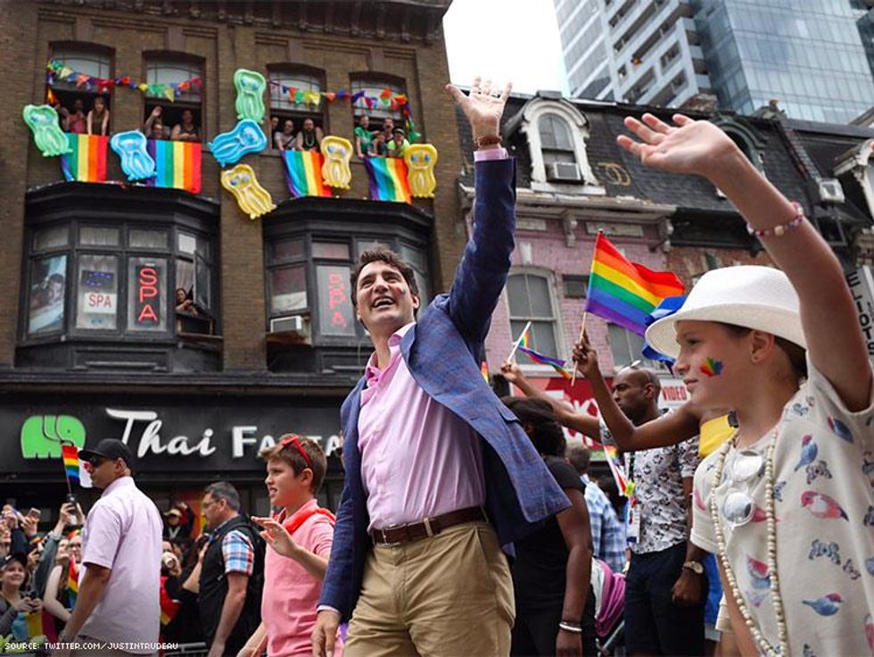 Justin Trudeau Marched in Toronto Pride—and People Are Fangirling