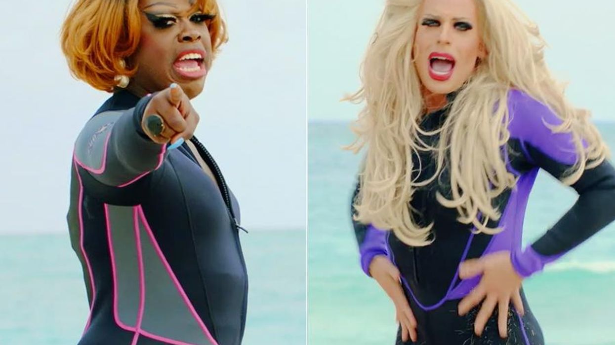 <p>Bob the Drag Queen & Katya Lip Sync for Their Life(guard) in Hilarious <em>Baywatch</em> Promo</p>