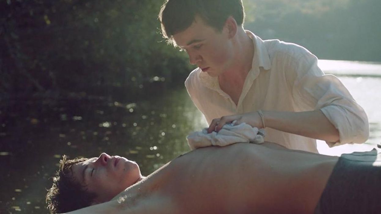 <p>Toweling Off by the Lake in <em>Departure</em></p>