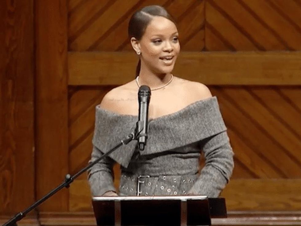 Watch Rihanna Accept Harvard's Humanitarian of the Year Award