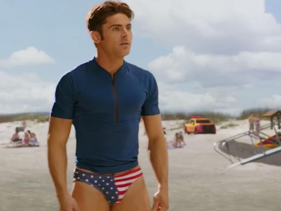 It Doesn't Get More Patriotic Than Zac Efron's American Flag Speedo