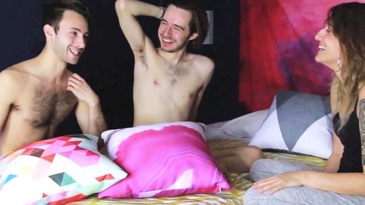 <p>What Happens When a Gay Couple Shows a Lesbian Their Penises?</p>