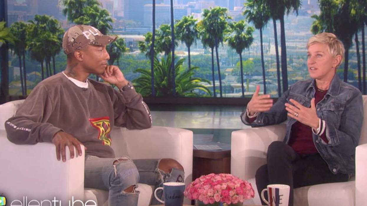 <p>Pharrell Takes to Ellen's Show to Make an Inspiring Statement on LGBT Acceptance</p>