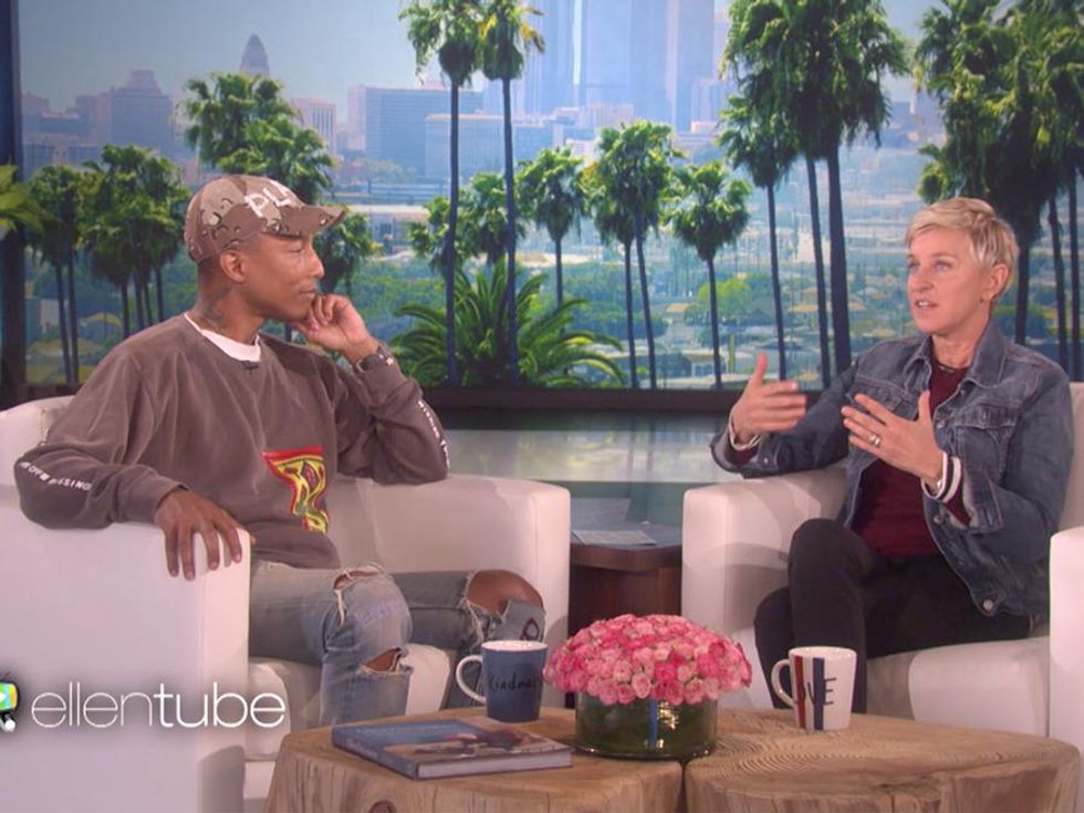 Pharrell Takes to Ellen's Show to Make an Inspiring Statement on LGBT Acceptance