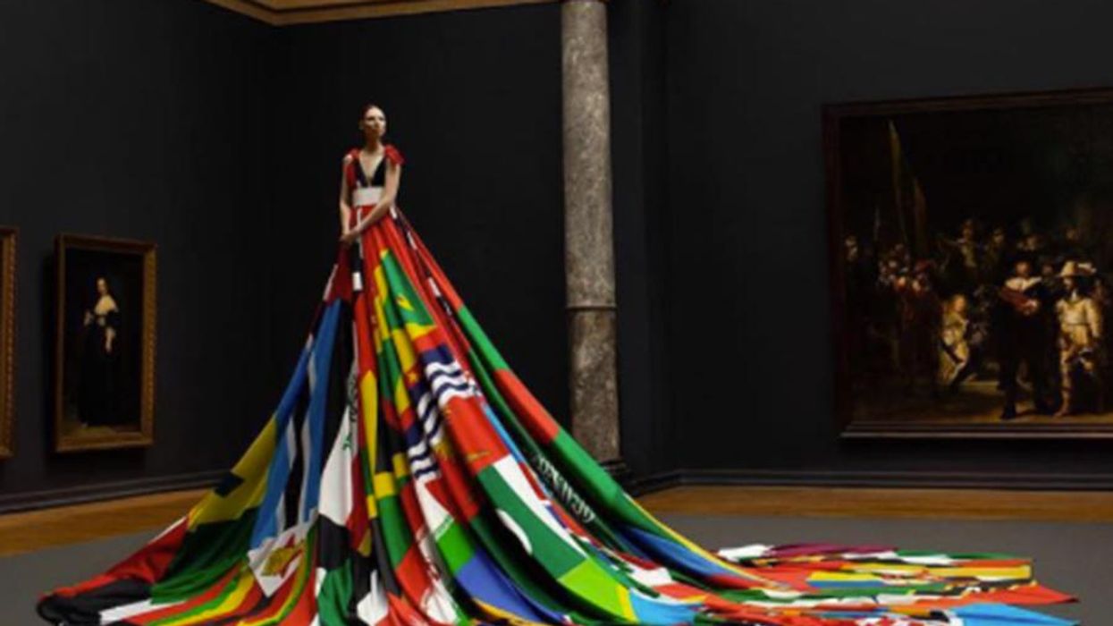 <p>This Trans Model Wore a Dress Made Out of Flags from Anti-LGBT Countries</p>
