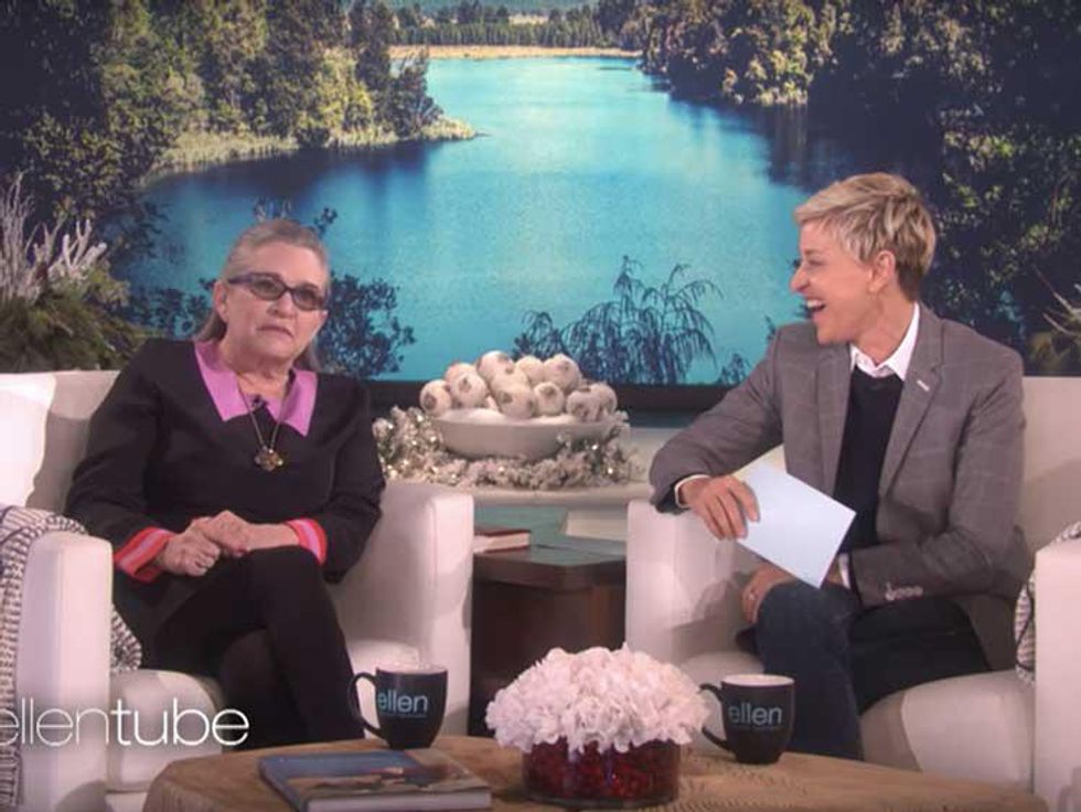 Ellen DeGeneres's Tribute to Her Friend Carrie Fisher Is Sweet and Heartbreaking 