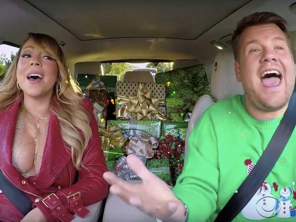 Mariah, Gaga, Adele, and Elton Belting "All I Want for Christmas is You" on Carpool Karaoke Is Everything