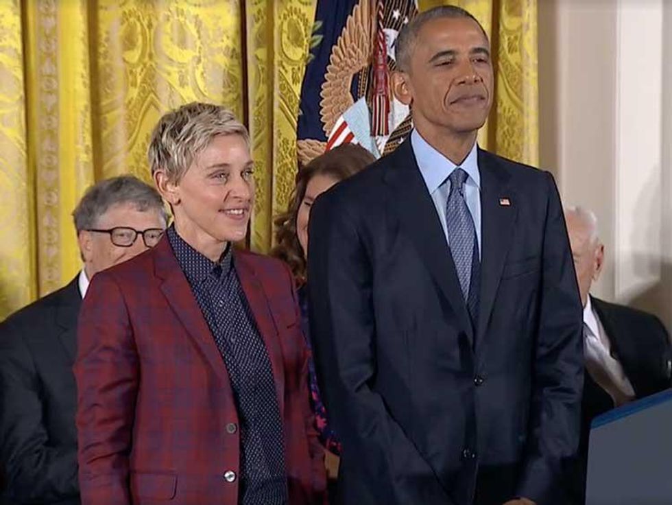 President Obama Gave Ellen DeGeneres Her Medal of Freedom and We're All Crying 