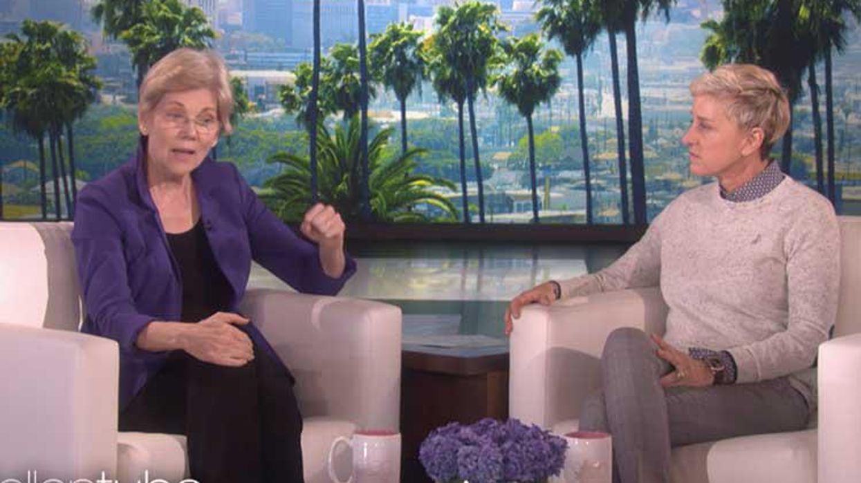 <p>Elizabeth Warren's Got Us Choked Up Discussing the Historical Significance of the Election on Ellen</p>
