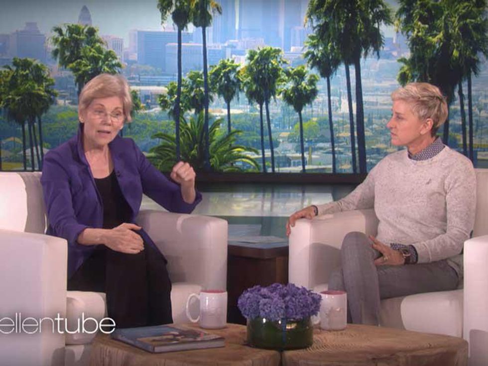 Elizabeth Warren's Got Us Choked Up Discussing the Historical Significance of the Election on Ellen