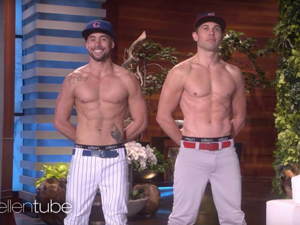 Ellen Deserves All the Home Runs Thanks to Her Sexy Shirtless World Series Prediction