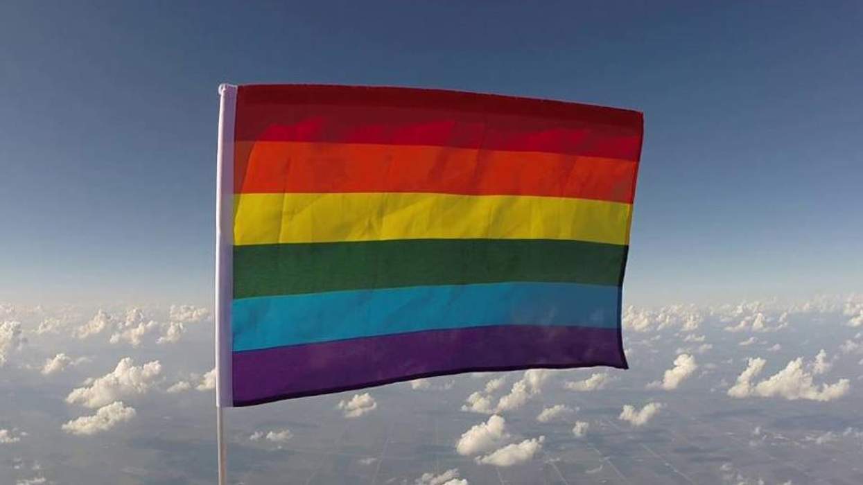 <p>It's a Bird! It's a Plane! No, It's a Pride Flag in Space!</p>