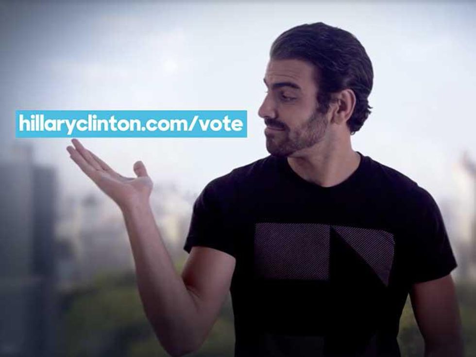 Nyle DiMarco Signs Powerful Message in Support of Hillary Clinton