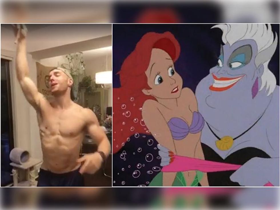 This Guy Caught His Amazing Fiancé Lip Syncing a Classic 'Little Mermaid' Song