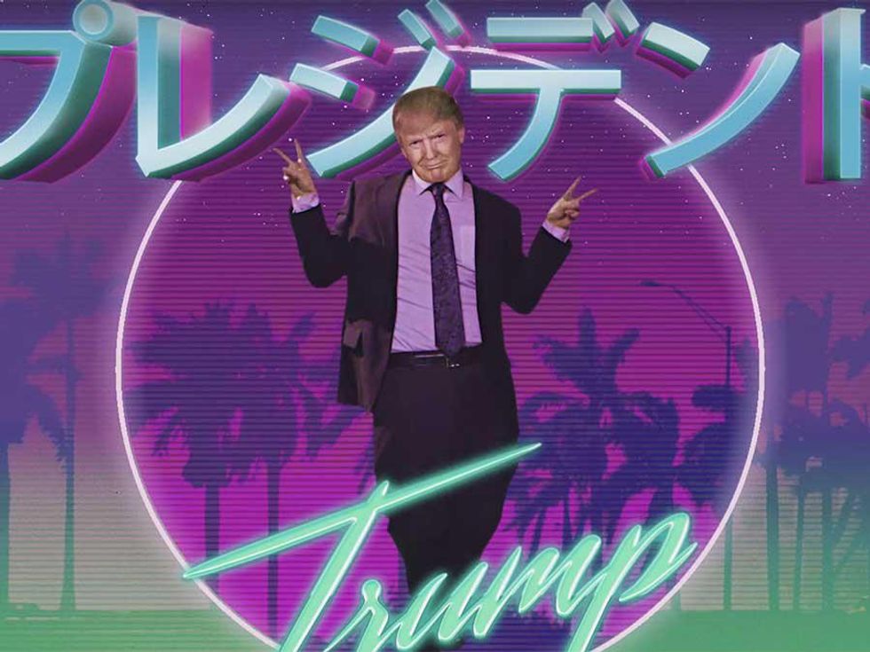 Trump Morphs Into a Megazord and Destroys the Planet in 'Japanese Commercial' 