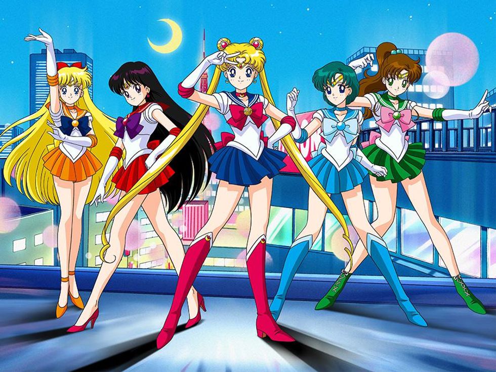 5 tjejer från Sailor moon